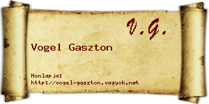 Vogel Gaszton névjegykártya